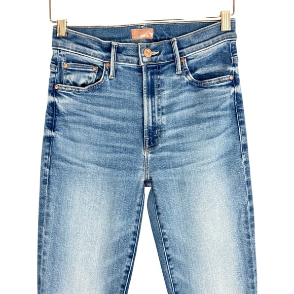 MOTHER The Insider Crop Step Fray Jeans Size 26 High Rise Denim - Picture 5 of 16